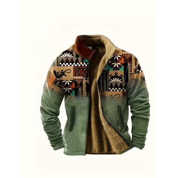 カジュアルで暖かいジップアップセーターsfde262